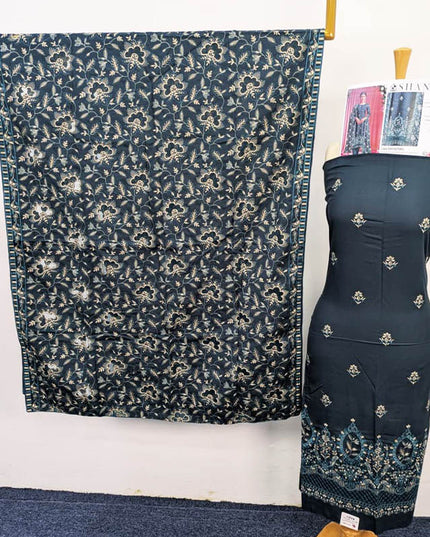 Luxury Embroidered Dhanak With Chicken Kari Cut Work -Shanaya Vol-666