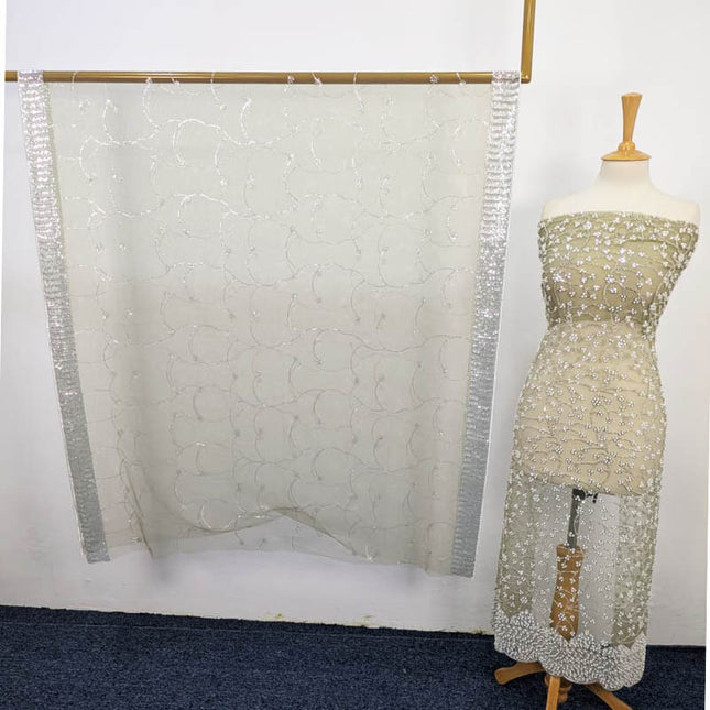 Net Cut Dana With Sitara Work 2PC Unstitched