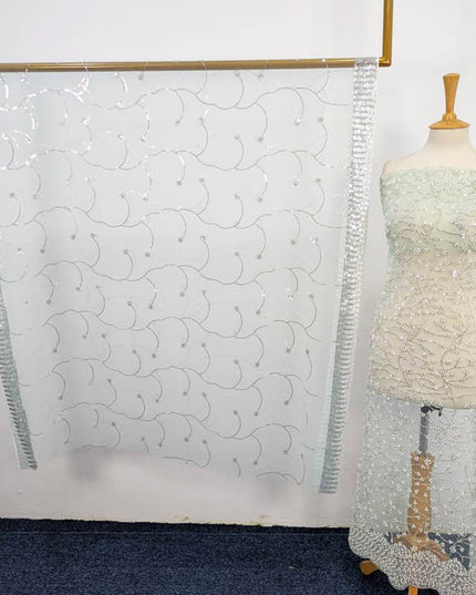 Net Cut Dana With Sitara Work 2PC Unstitched