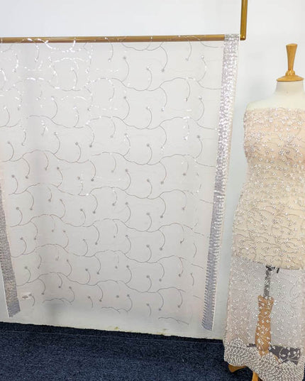 Net Cut Dana With Sitara Work 2PC Unstitched