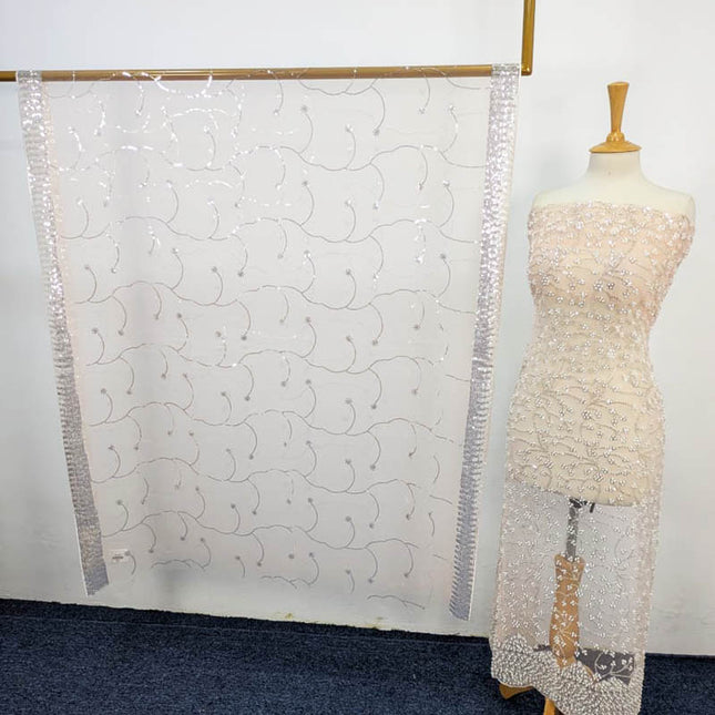Net Cut Dana With Sitara Work 2PC Unstitched