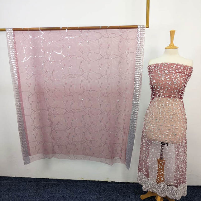 Net Cut Dana With Sitara Work 2PC Unstitched