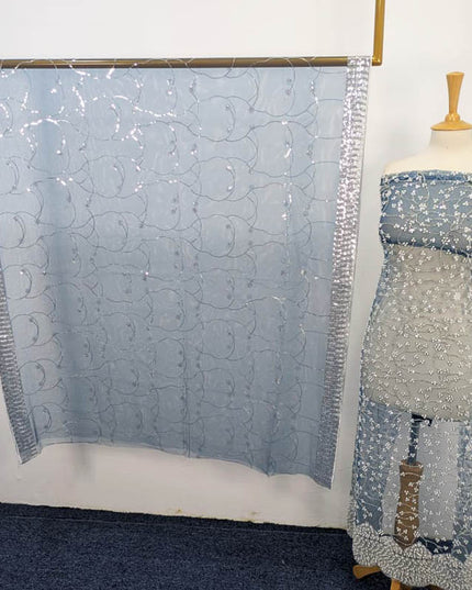 Net Cut Dana With Sitara Work 2PC Unstitched