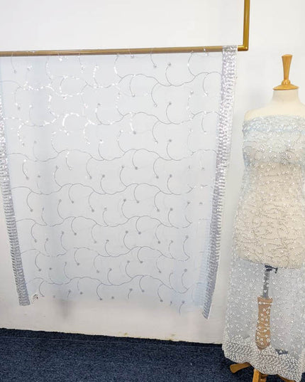 Net Cut Dana With Sitara Work 2PC Unstitched