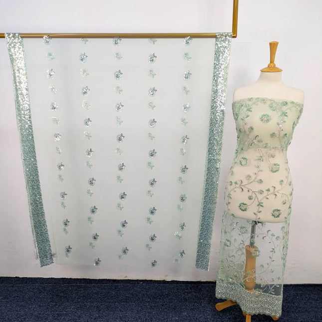 Net Cut Dana With Sitara Work 2PC Unstitched