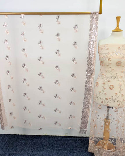 Net Cut Dana With Sitara Work 2PC Unstitched