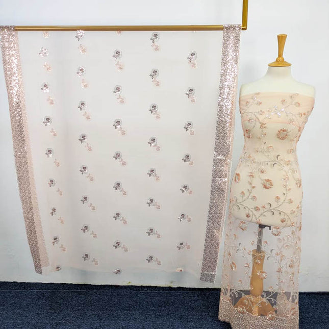 Net Cut Dana With Sitara Work 2PC Unstitched