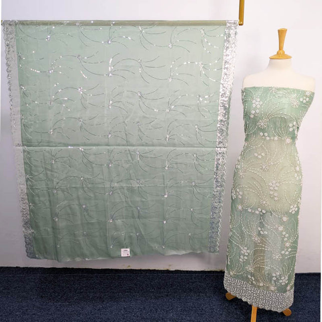 Fancy Silk Cut Dana Work 2PC Unstitched