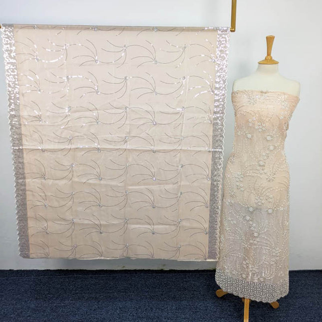 Fancy Silk Cut Dana Work 2PC Unstitched