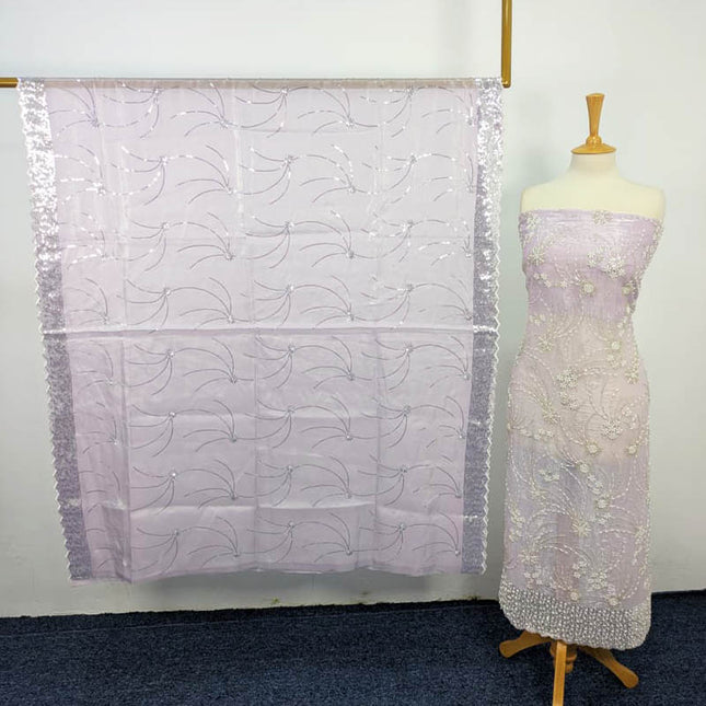 Fancy Silk Cut Dana Work 2PC Unstitched