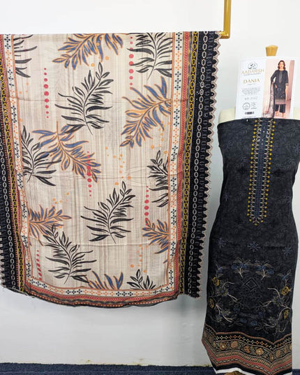 Exclusive Embroidered and Digital Printed Bana Dora 3PC Dania Vol-739