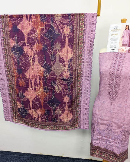 Exclusive Embroidered and Digital Printed Bana Dora 3PC Dania Vol-739