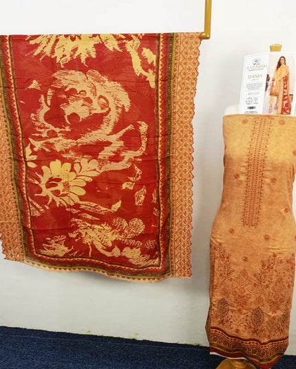 Exclusive Embroidered and Digital Printed Bana Dora 3PC Dania Vol-739