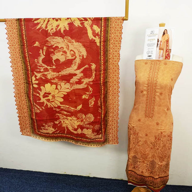 Exclusive Embroidered and Digital Printed Bana Dora 3PC Dania Vol-739