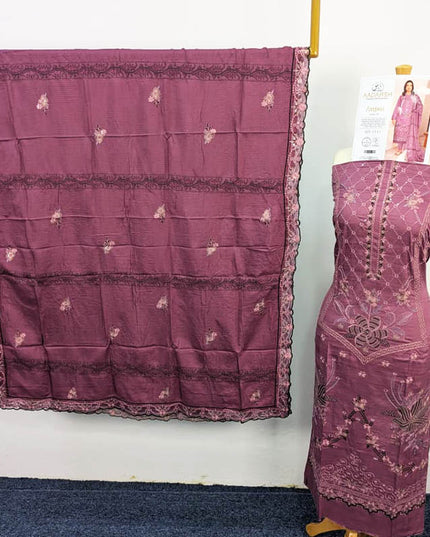 Exclusive Embroidered Bana Dora Viscose 3PC Unstitched - AADarsh Vol-740