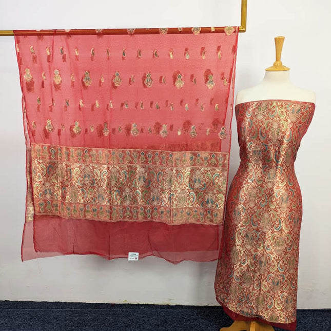 Banarasi Work Organza Dress 2PC – Apka Libas