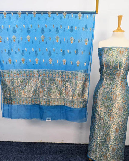 Fancy Indian Banarasi Work Organza 2PC Unstitched