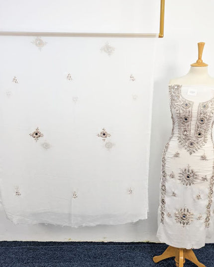 Handmade Gotta + Mirror Work Chiffon 2P Unstitched