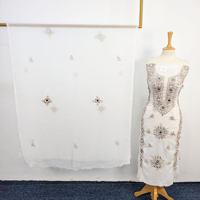 Handmade Gotta + Mirror Work Chiffon 2P Unstitched