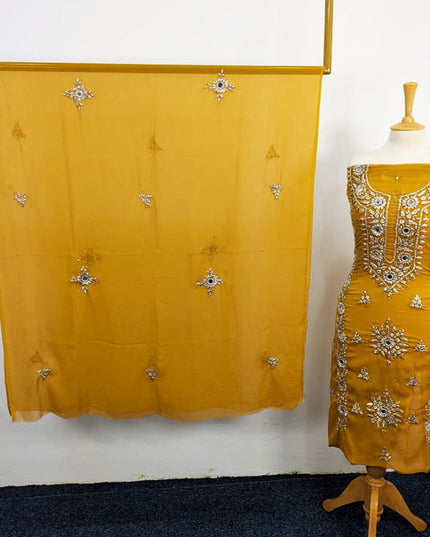 Handmade Gotta + Mirror Work Chiffon 2P Unstitched