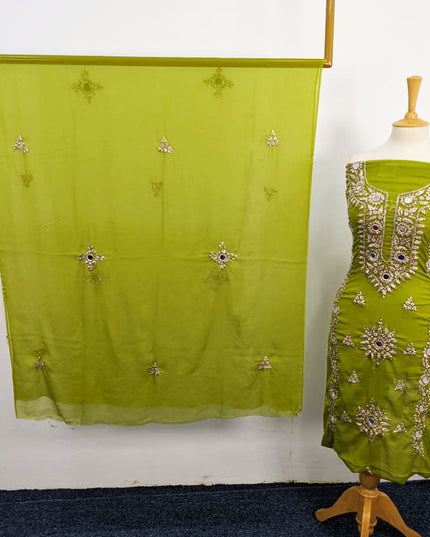 Handmade Gotta + Mirror Work Chiffon 2P Unstitched