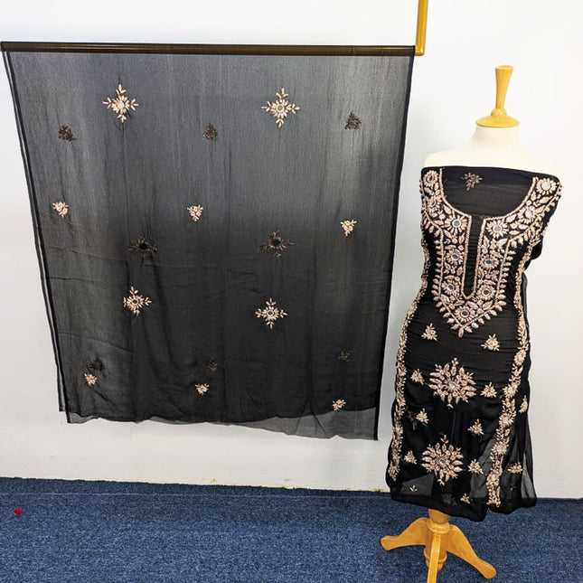 Handmade Gotta + Mirror Work Chiffon 2P Unstitched