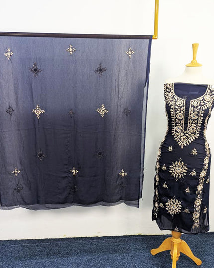 Handmade Gotta + Mirror Work Chiffon 2P Unstitched