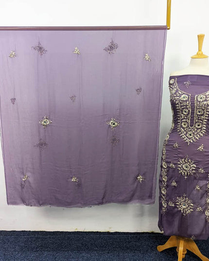 Fancy Handmade Gotta + Mirror Work Chiffon 2PC Unstitched