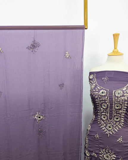 Fancy Handmade Gotta + Mirror Work Chiffon 2PC Unstitched