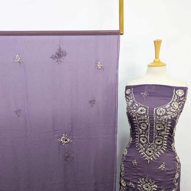 Fancy Handmade Gotta + Mirror Work Chiffon 2PC Unstitched