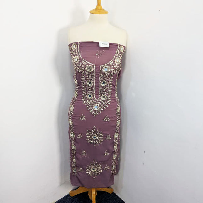 Handmade Gotta + Mirror Work Chiffon 2P Unstitched