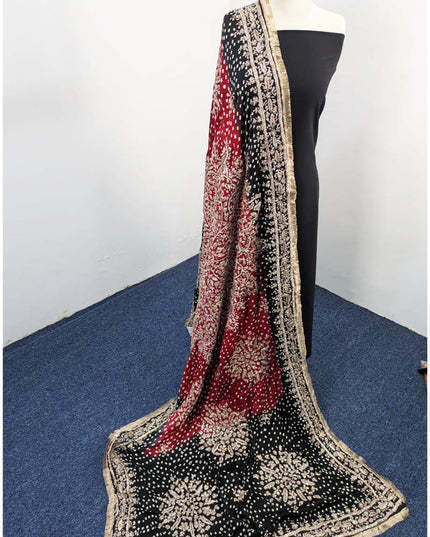 Silk Chunnri With Gotta Work Dupatta