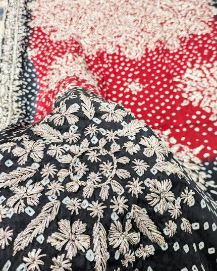 Silk Chunnri With Gotta Work Dupatta