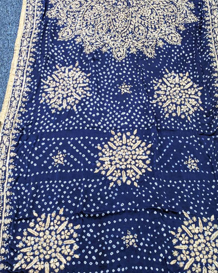 Silk Chunnri With Gotta Work Dupatta
