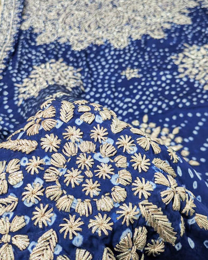 Silk Chunnri With Gotta Work Dupatta