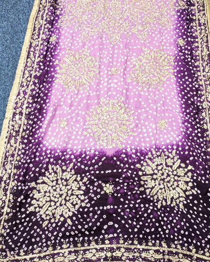 Silk Chunnri With Gotta Work Dupatta