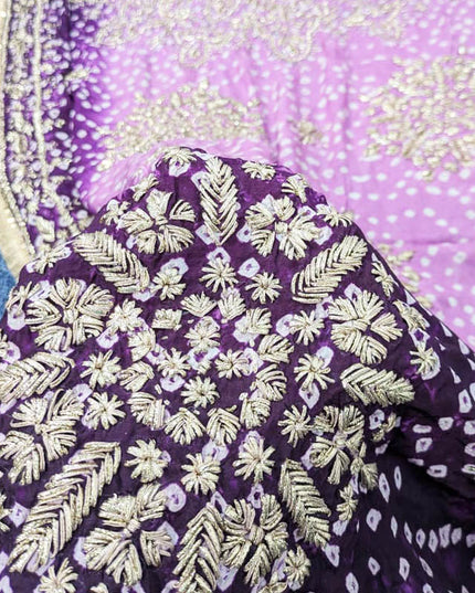 Silk Chunnri With Gotta Work Dupatta