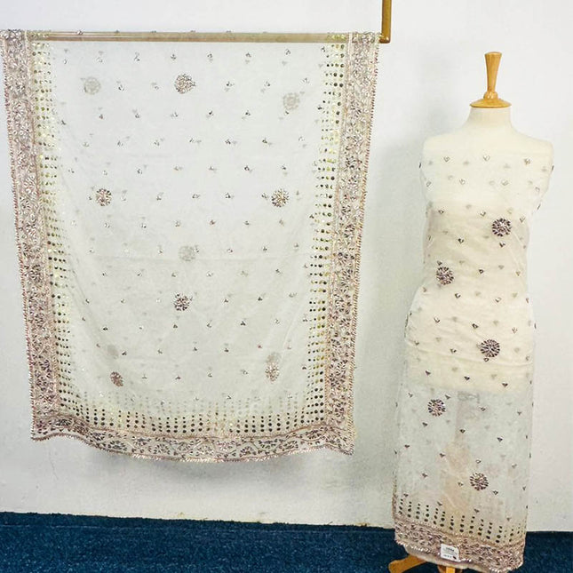 Organza Dress 2PC – Gotta & Mukesh Work | Apka Libas