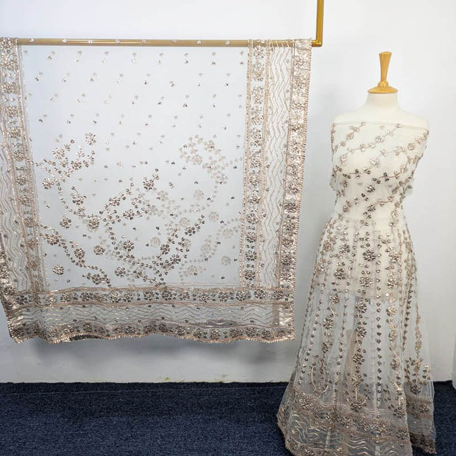 Bareeze Net Gotta Work With Maksi Dupatta 2PC