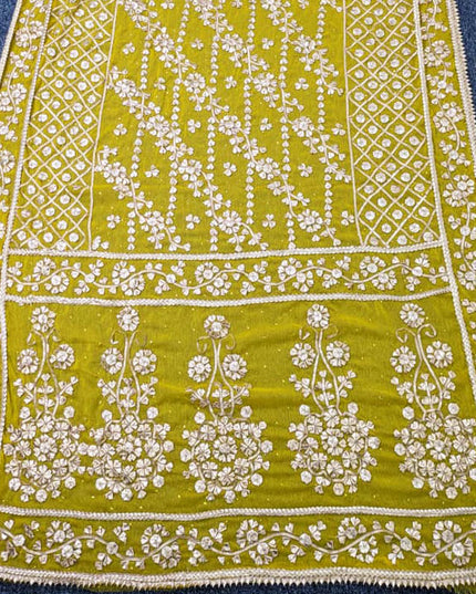 Chiffon With Gotta &  Mukesh Work  Dupatta