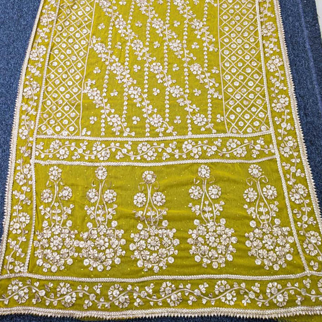 Chiffon With Gotta &  Mukesh Work  Dupatta