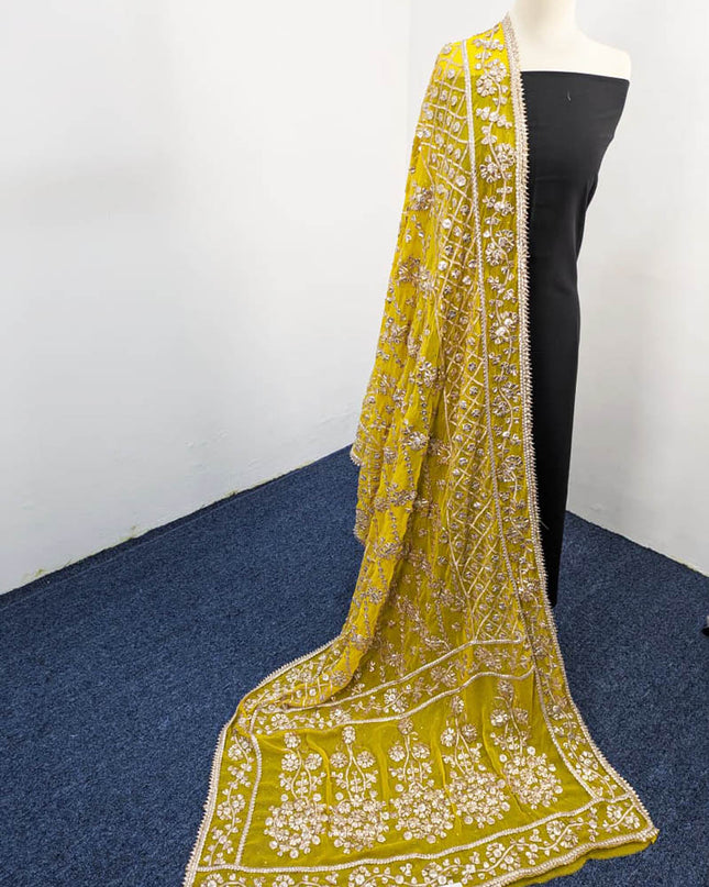 Chiffon With Gotta &  Mukesh Work  Dupatta