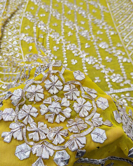 Chiffon With Gotta &  Mukesh Work  Dupatta