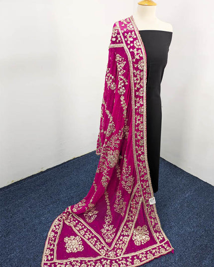 Chiffon With Gotta &  Mukesh Work  Dupatta