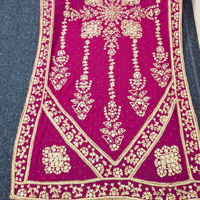 Chiffon With Gotta &  Mukesh Work  Dupatta