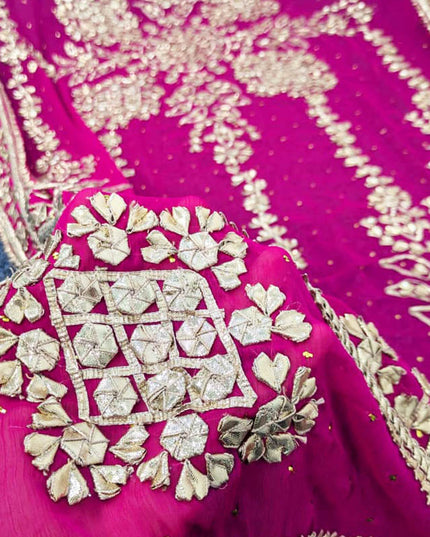Chiffon With Gotta &  Mukesh Work  Dupatta
