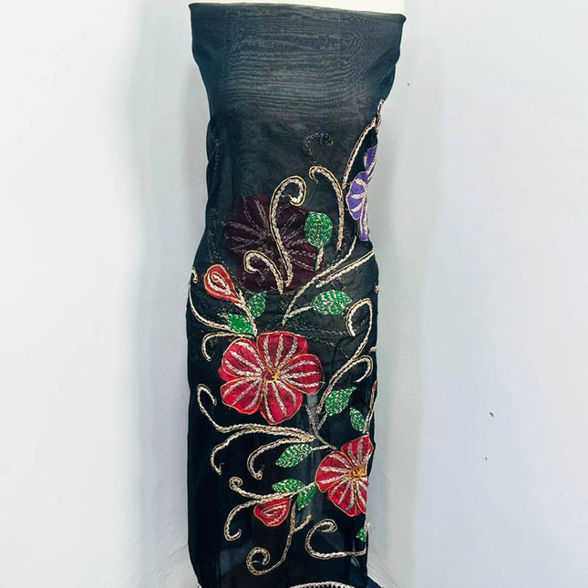 Handmade Gotta + Oil Paint Work Organza 2PC