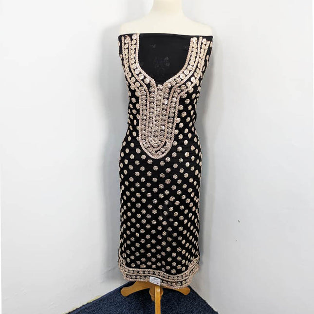 Chiffon With Handmade Akhrot Gotta Work