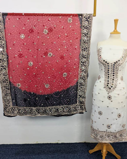 Handmade Gotta and Mirror Work Chiffon 2PC Unstitched