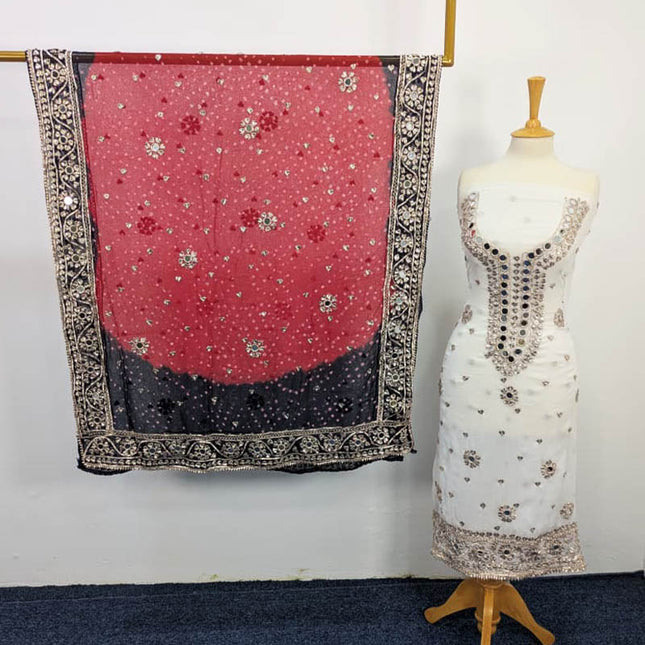 Handmade Gotta and Mirror Work Chiffon 2PC Unstitched